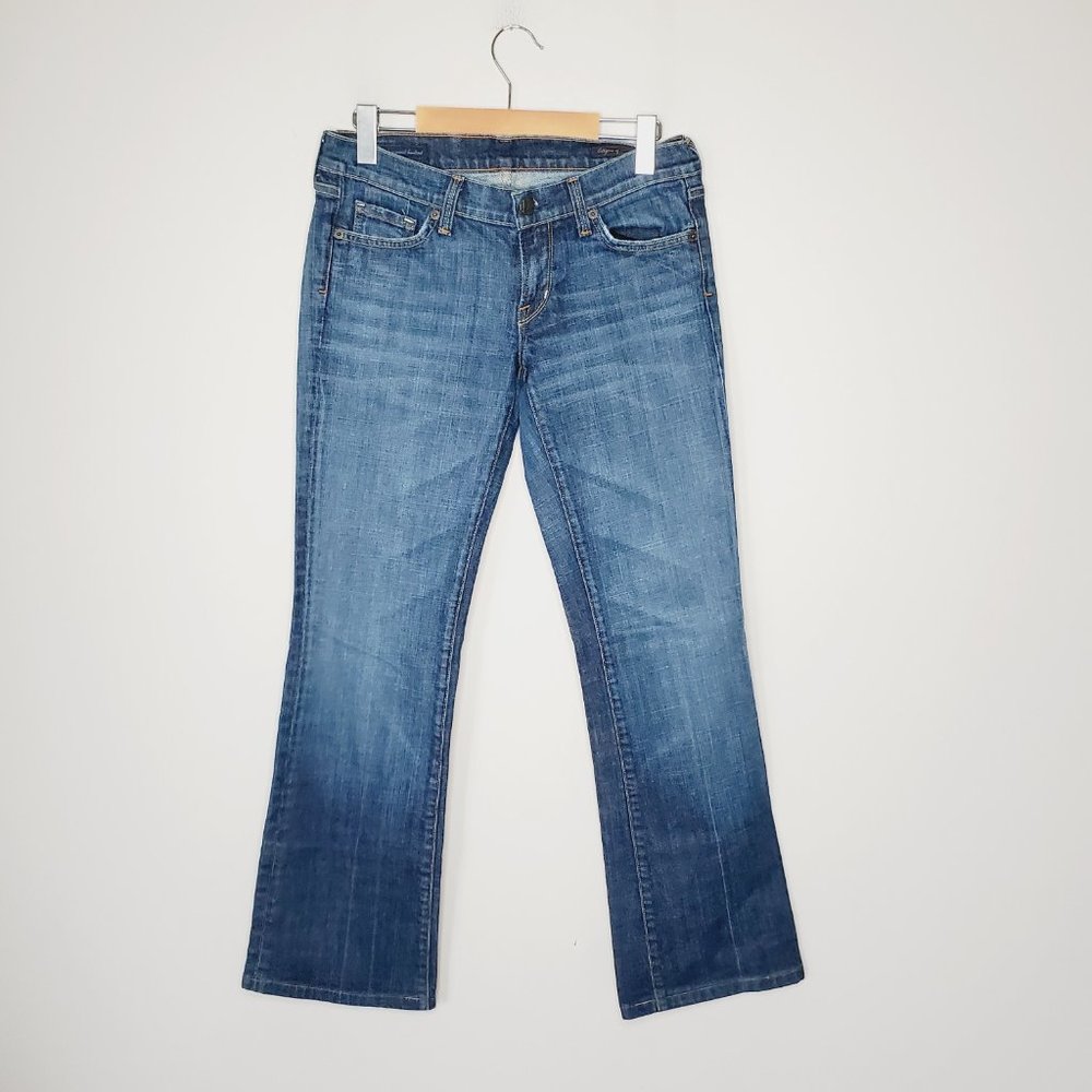 Citizens Of Humanity Blue Elle Low Waist Boot Cut Jeans - Picture 2 of 13